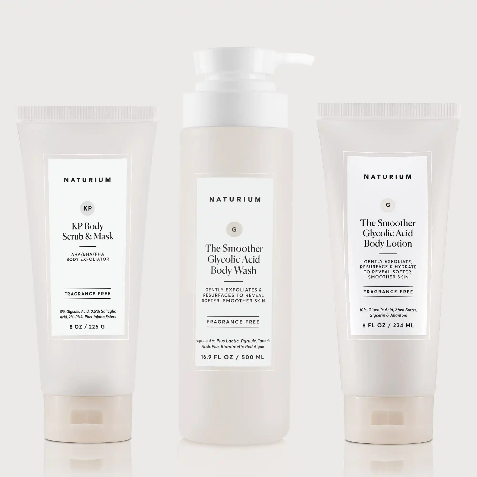 the-glycolic-acid-body-bundle-g5 NATR_KPScrub_SmootherBodyWash_SmootherLotion_Bundle_ecomm.webp